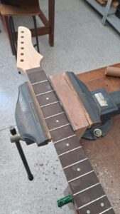 Rebaixo do locknut recém-cortado